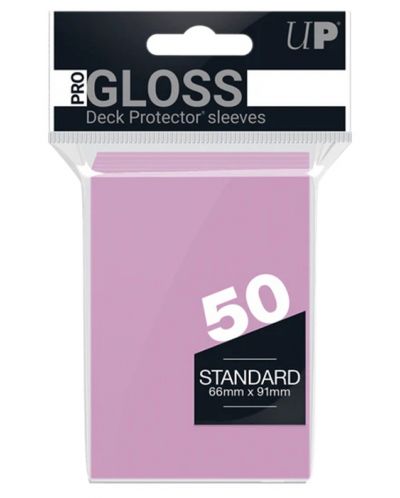 Štitnici za karte Ultra Pro - PRO-Gloss Standard Size, Bright Pink (50 kom.) - 1