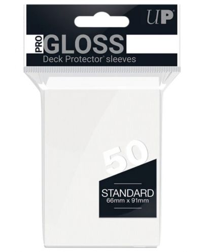 Štitnici za karte Ultra Pro - PRO-Gloss Standard Size, White (50 kom.) - 1