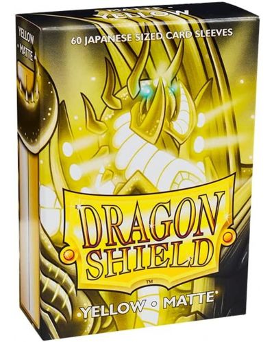 Štitnici za kartice Dragon Shield Sleeves - Small Matte Yellow (60 komada) - 1