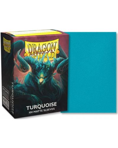 Štitnici za kartice Dragon Shield Sleeves - Matte Turquoise (100 komada) - 2