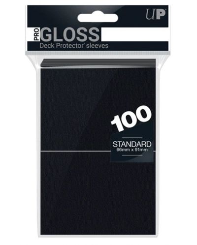 Štitnici za karte Ultra Pro - PRO-Gloss Standard Size, Black (100 kom.) - 1