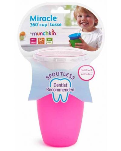 Prijelazna čašica Munchkin - Miracle 360°, 296 ml, Pink - 3