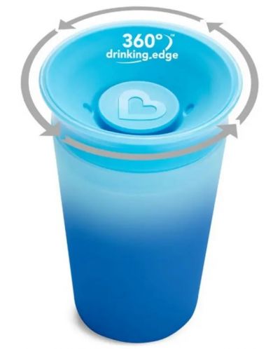 Prijelazna čaša s promjenjivom bojom Munchkin - Miracle 360°, 266 ml, plava - 5