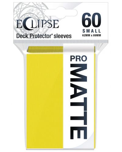 Štitnici za karte Ultra Pro - Eclipse Matte Small Size, Lemon Yellow (60 kom.) - 1