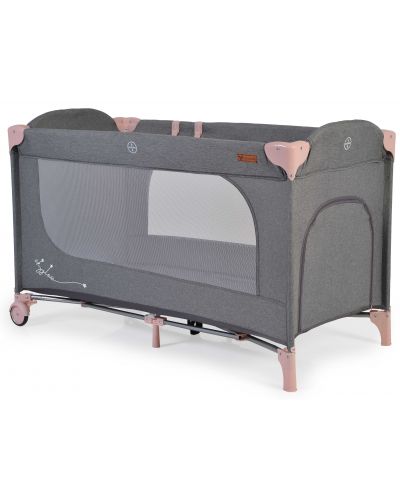 Prijenosni krevetić na 1 razini Cangaroo - Skyglow, ružičasti - 1