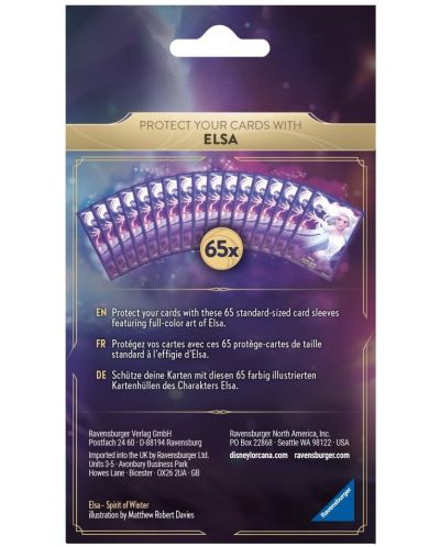 Štitnici za kartice Disney Lorcana TCG: The First Chapter Card Sleeves - Elsa (65 komada) - 2