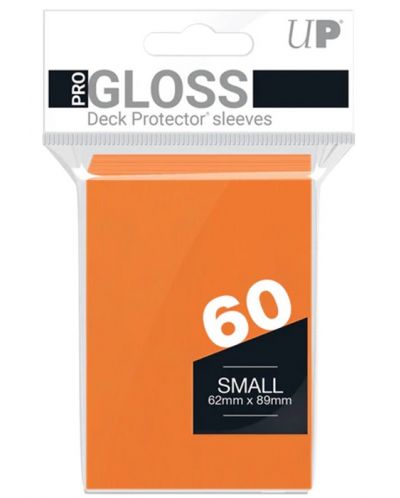 Štitnici za karte Ultra Pro - PRO-Gloss Small Size, Orange (60 kom.) - 1