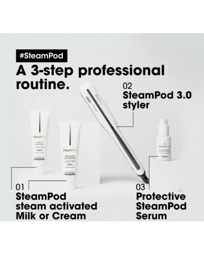Pegla za kosu L’Oréal Professionnel - Steampod 3.0, 180-210ºC, bijela - 7