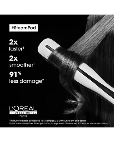 Pegla za kosu L’Oréal Professionnel - Steampod 3.0, 180-210ºC, bijela - 6