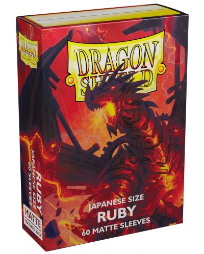 Štitnici za kartice Dragon Shield Sleeves - Small Matte Ruby (60 komada) - 1