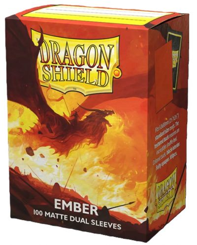 Štitnici za kartice Dragon Shield Dual Sleeves - Matte Ember (100 komada) - 1
