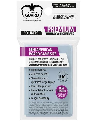 Štitnici za kartice Ultimate Guard Premium Sleeves Mini American (50 kom.) - 1