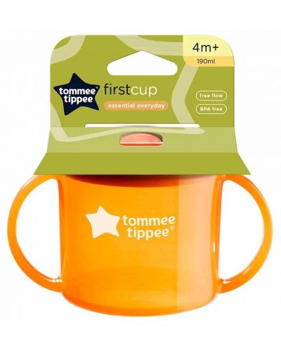 Prijelazna čaša Tommee Tippee - First cup, 4 m+, 190 ml, narančasta - 3