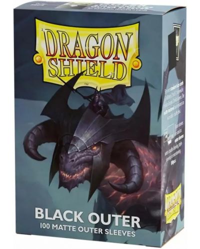 Štitnici za kartice Dragon Shield Dual Sleeves - Matte Black Outer (100 komada) - 1