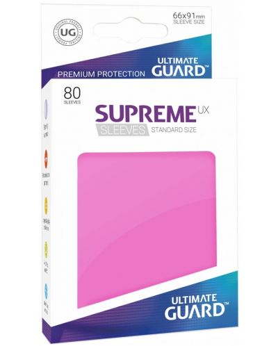Štitnici za kartice Ultimate Guard Supreme UX Sleeves - Standard Size, Pink (80 kom.) - 1