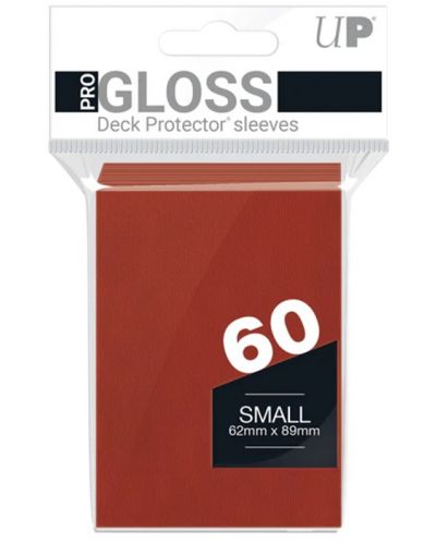 Štitnici za karte Ultra Pro - PRO-Gloss Small Size, Red (60 kom.) - 1