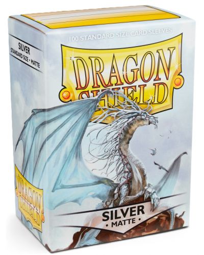 Štitnici za kartice Dragon Shield Sleeves - Matte Silver (100 komada) - 1