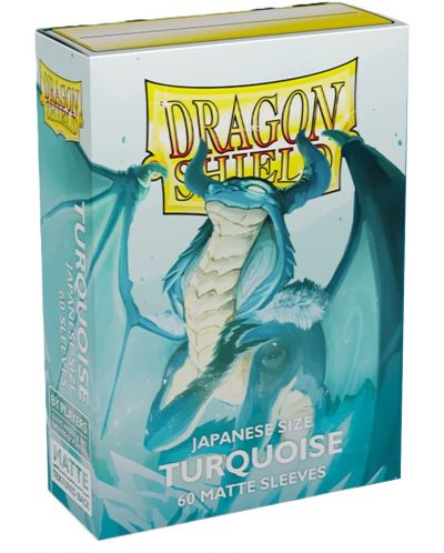 Štitnici za kartice Dragon Shield Sleeves - Small Matte Turquoise (60 komada) - 1