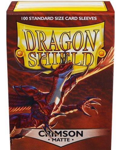 Štitnici za kartice Dragon Shield Sleeves - Matte Crimson (100 komada) - 1