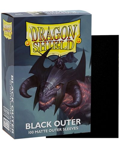 Štitnici za kartice Dragon Shield Dual Sleeves - Matte Black Outer (100 komada) - 2
