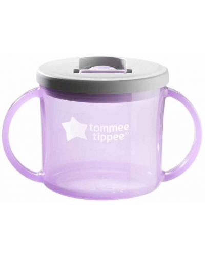 Prijelazna čaša Tommee Tippee - First cup, 4 m+, 190 ml,  ljubičasta - 2