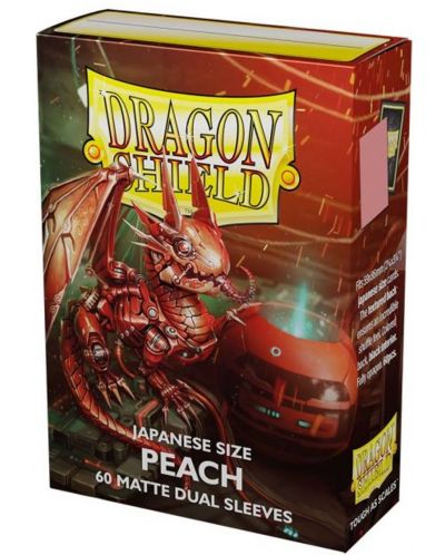 Štitnici za kartice Dragon Shield Dual Sleeves - Small Matte Peach (60 komada) - 1