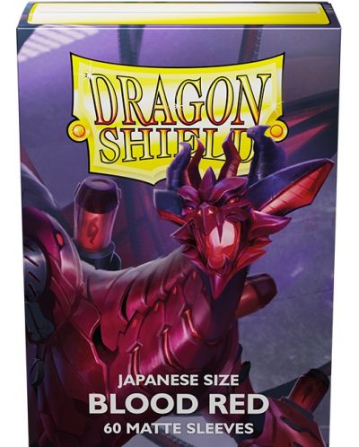 Štitnici za kartice Dragon Shield Sleeves - Small Matte Blood Red (60 komada) - 1