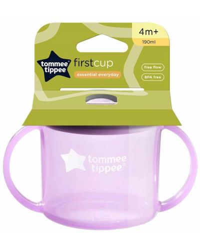 Prijelazna čaša Tommee Tippee - First cup, 4 m+, 190 ml,  ljubičasta - 3
