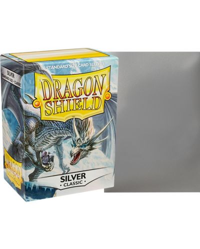 Štitnici za kartice Dragon Shield Classic Sleeves - Silver (100 komada) - 2