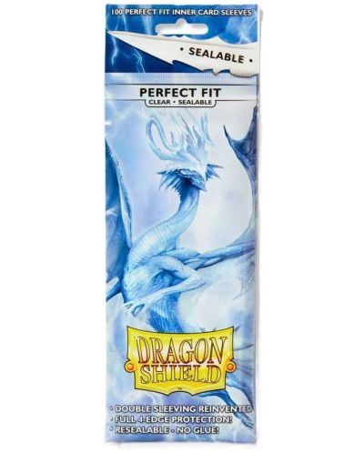 Štitnici za kartice Dragon Shield Perfect Fit Sealable Sleeves - Clear (100 komada) - 1