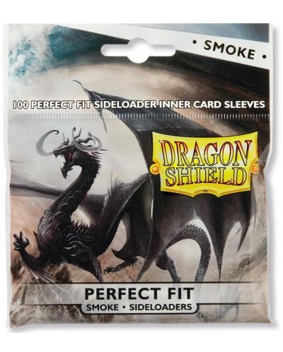 Štitnici za kartice Dragon Shield Perfect Fit Sideloaders Sleeves - Smoke (100 komada) - 1