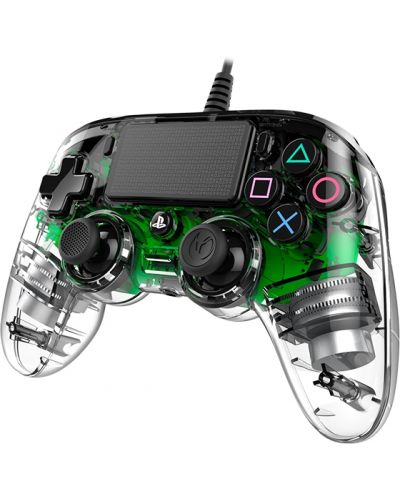 Kontroler Nacon за PS4 - Wired Illuminated Compact Controller, crystal green - 3