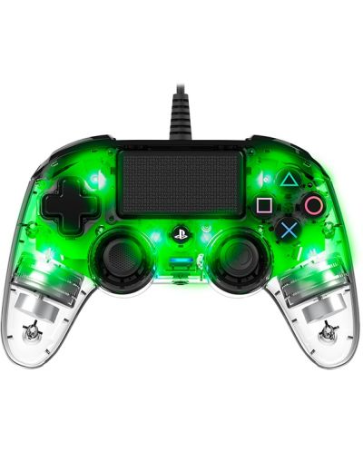 Kontroler Nacon за PS4 - Wired Illuminated Compact Controller, crystal green - 1