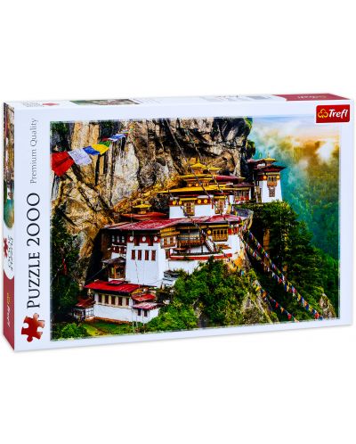 Puzzle Trefl od 2000 dijelova - Hramski kompleks Paro Taktsang, Butan - 1