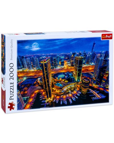 Puzzle Trefl od 2000 dijelova - Svjetla Dubaija - 1