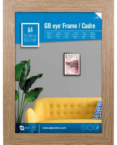 Okvir za mini plakat GB eye - 21 x 29.7 cm, hrast - 1