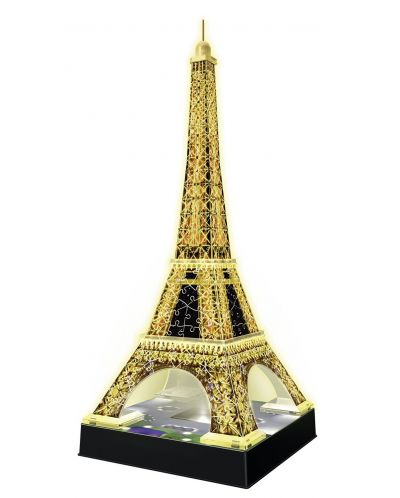 3D puzzle Ravensburger od 216 dijelova - Eiffelov toranj, sa svjetlima - 2