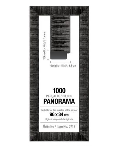 Okvir za panoramsku slagalicu Art Puzzle - Crni, za 1000 dijelova - 1