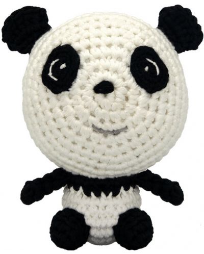 Ručno pletena igračka Wild Planet - Panda, 12 cm - 1