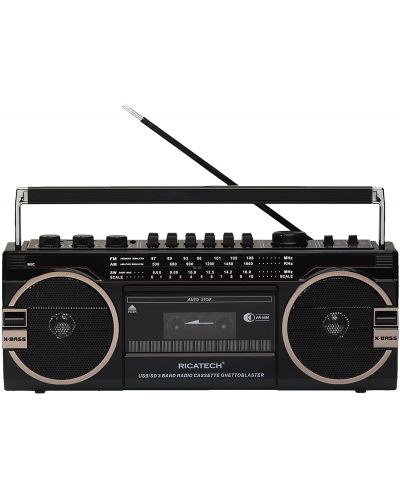 Radio kasetofon Ricatech - PR1980 Ghettoblaster, crni - 1