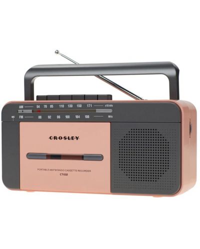 Radiokasetofon Crosley - CT102A-RG4, ružičasti/sivi - 1