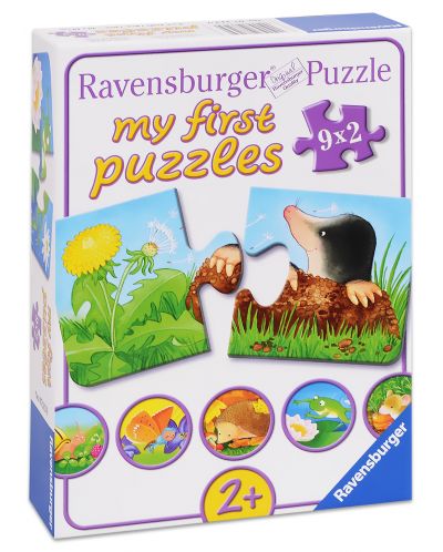 Puzzle Ravensburger od 9 x 2 dijela - Životinjice u vrtu  - 1