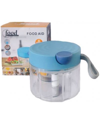 Ručna mini sjeckalica za povrće Morello - Food Aid, 380 ml, plava - 1