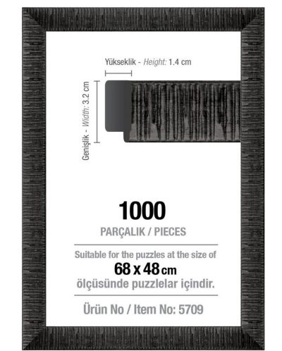 Okvir za slagalicu Art Puzzle - Crni, za 1000 dijelova - 1
