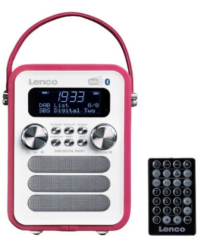 Radio Lenco - PDR-051PKWH, bijelo/ružičasti - 1