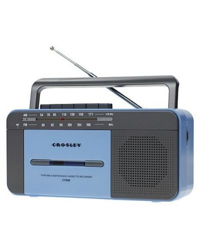 Radiokasetofon Crosley - CT102A-BG4, plavi/sivi - 1
