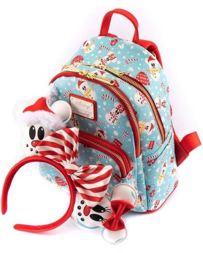 Ruksak Loungefly Disney: Mickey Mouse - Snowman Mickey & Minnie - 5