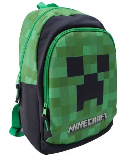 Ruksak za vrtić Minecraft - Creeper, 2 pretinca - 1