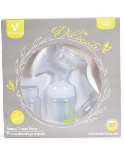 Ručna pumpa za majčino mlijeko Cangaroo - Delicatе, bijela - 2
