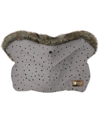 Rukavica za kolica KikkaBoo - Luxury, Fur Dots Grey - 1